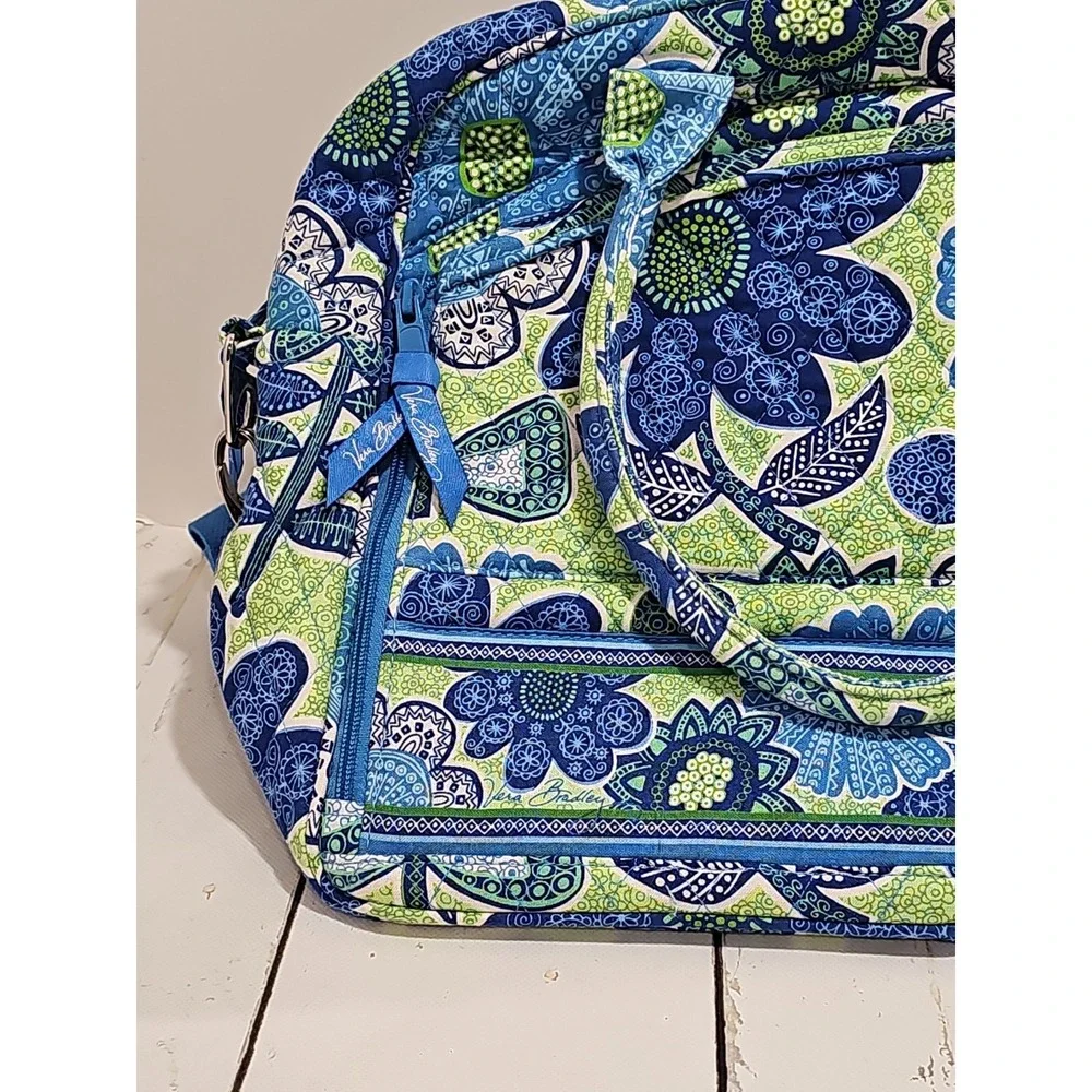 Vera Bradley Doodle Daisy Tote Duffle Weekender Laptop Travel Bag